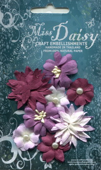 Rustic Flower set, 8 different flower designs , purple